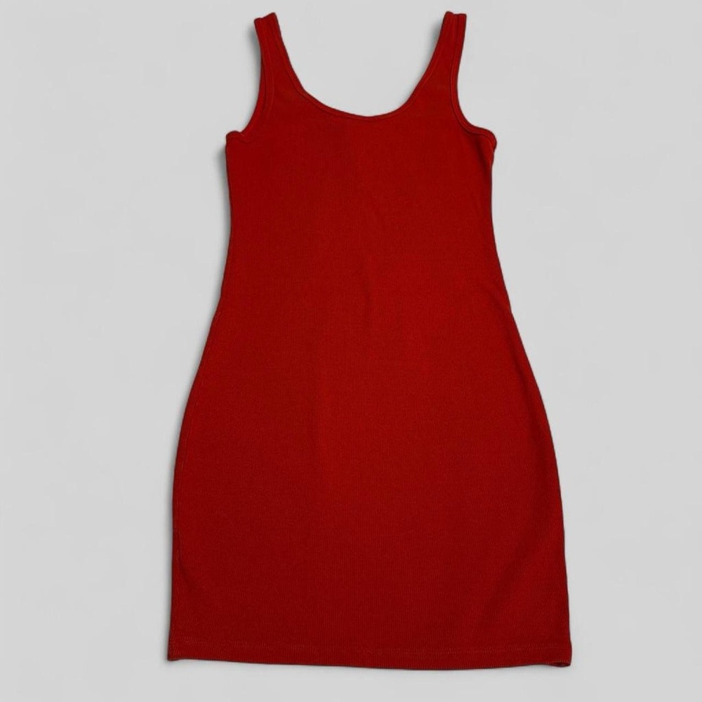 Zara Ribbed Button-Front Tank Top - Red - Picture 6 of 6